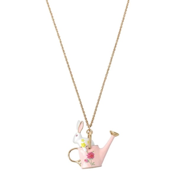 Betsey Johnson Spring Easter bunny in a watering can NEW - Picture 2 of 6